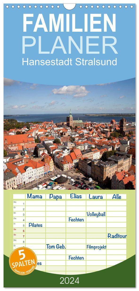 Cover: 9783383063800 | Familienplaner 2024 - Hansestadt Stralsund mit 5 Spalten...