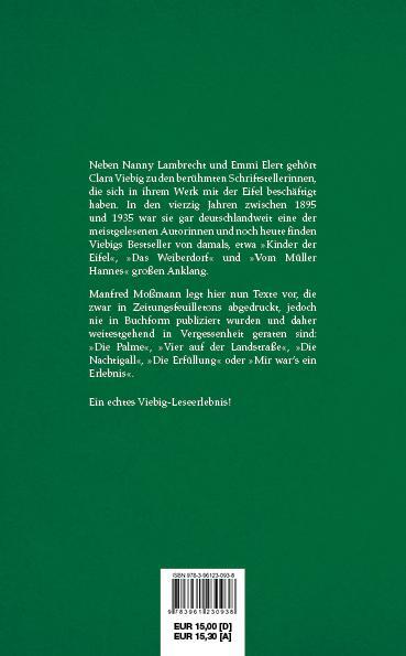 Rückseite: 9783961230938 | Vulkanisches Land | Wiederentdeckte Texte | Clara Viebig | Taschenbuch