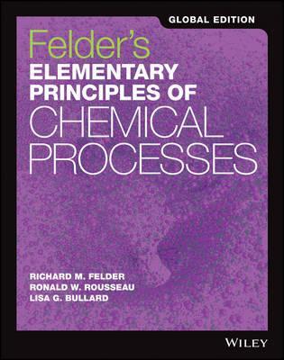 Cover: 9781118092392 | Felder's Elementary Principles of Chemical Processes | Felder (u. a.)