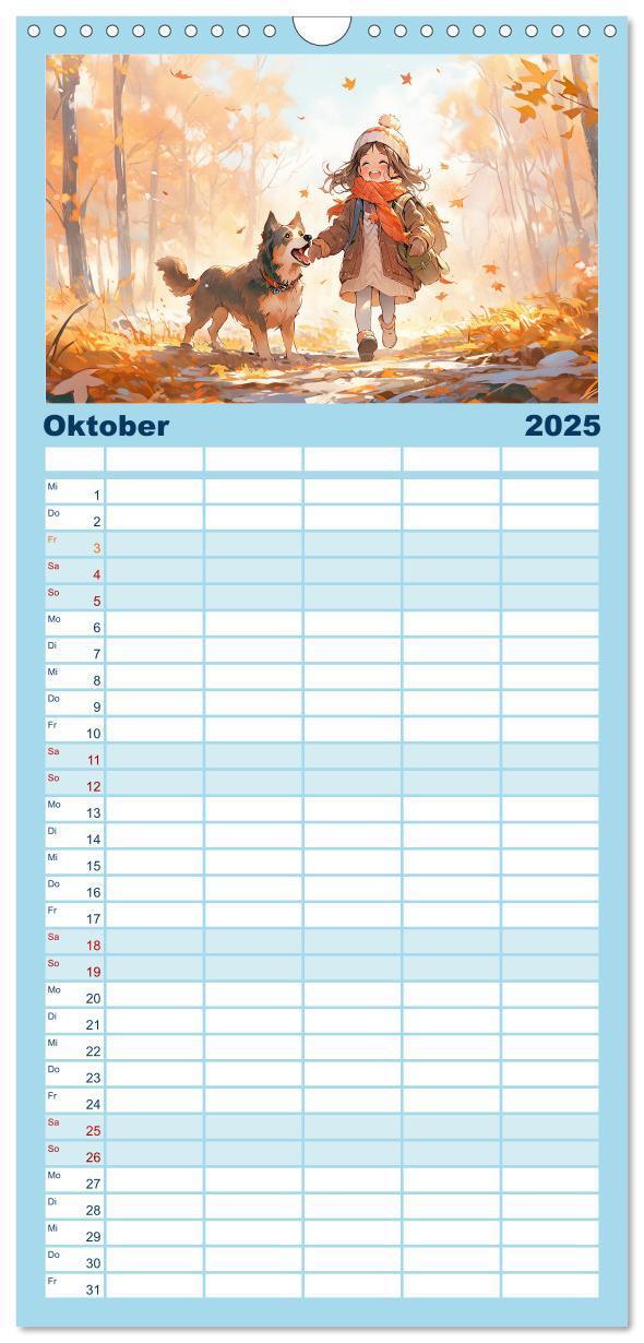 Bild: 9783457135266 | Familienplaner 2025 - Der Mädchen-Kalender mit 5 Spalten...