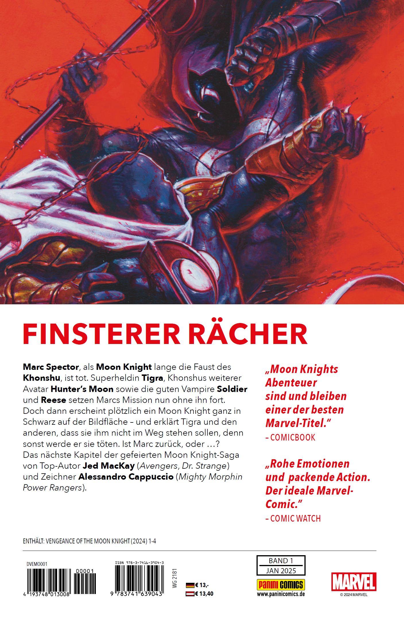 Rückseite: 9783741639043 | Die Rache von Moon Knight | Bd. 1: Ritter der Finsternis | Taschenbuch