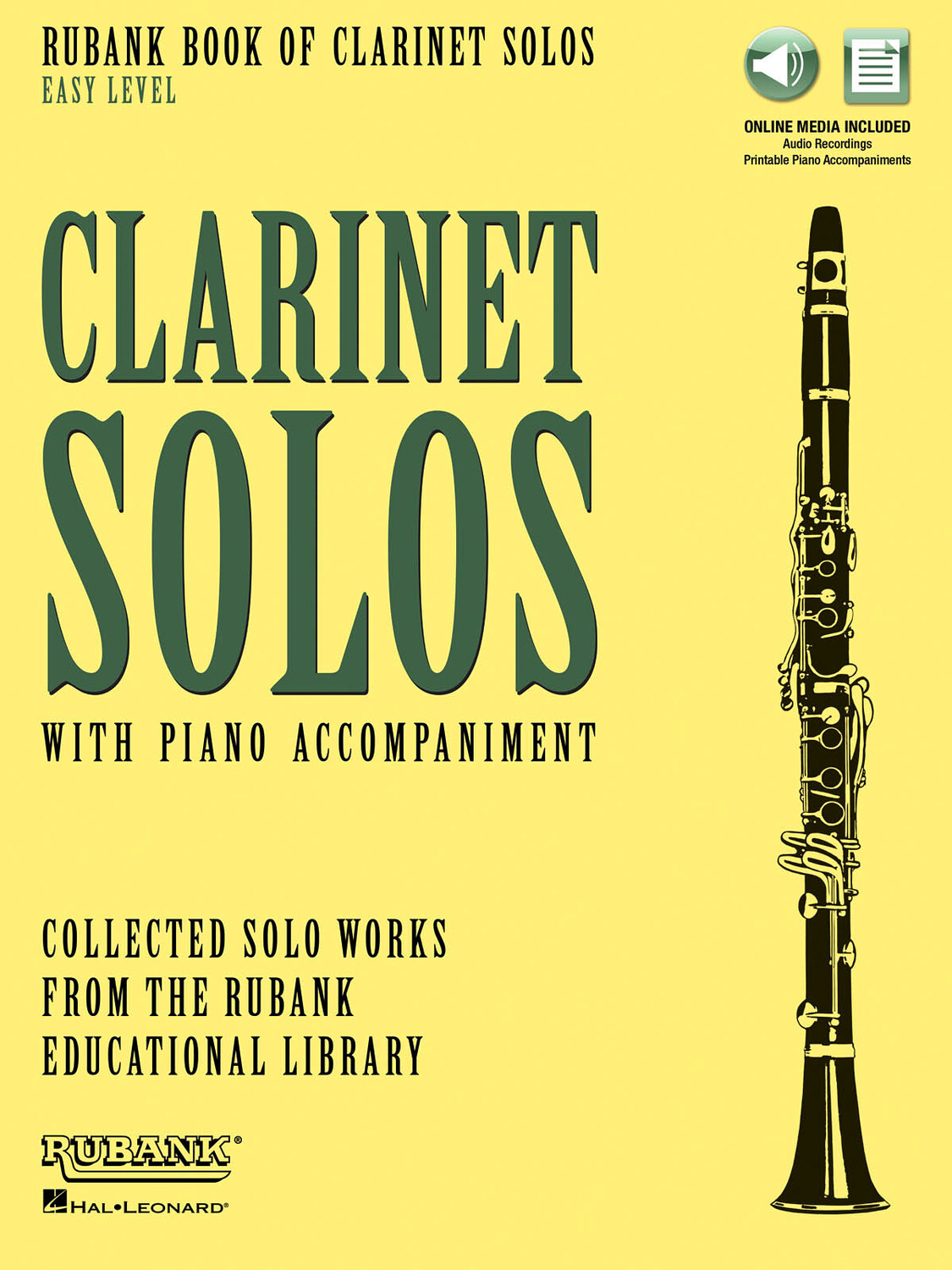 Cover: 888680623807 | Rubank Book of Clarinet Solos - Easy Level | with Piano Accompaniment