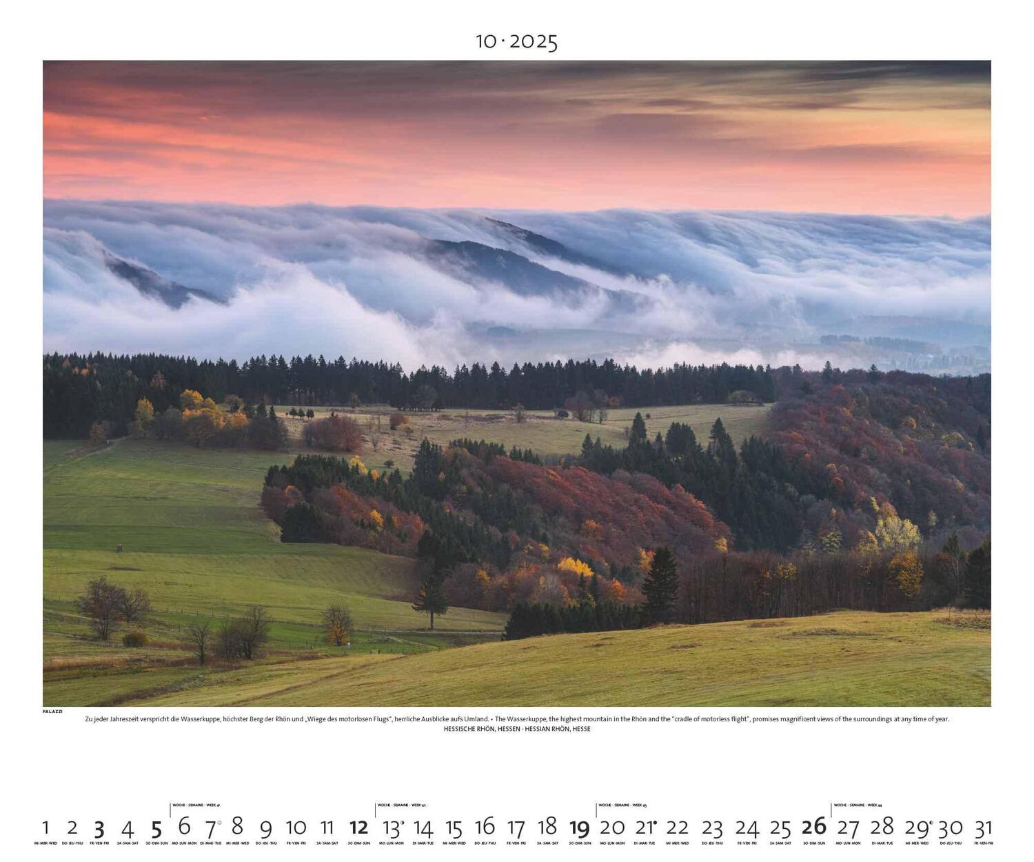 Bild: 4251734300744 | PALAZZI - Naturland Deutschland 2025 Wandkalender, 60x50cm,...