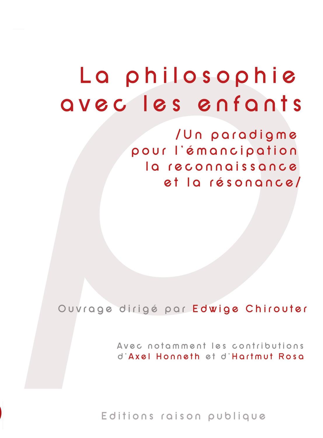 Cover: 9782900337080 | La Philosophie avec les enfants | Edwige Chirouter | Taschenbuch