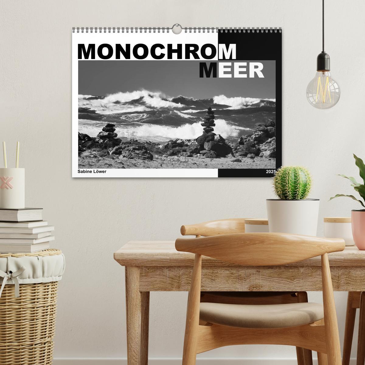 Bild: 9783435291328 | Monochrom Meer (Wandkalender 2025 DIN A3 quer), CALVENDO...