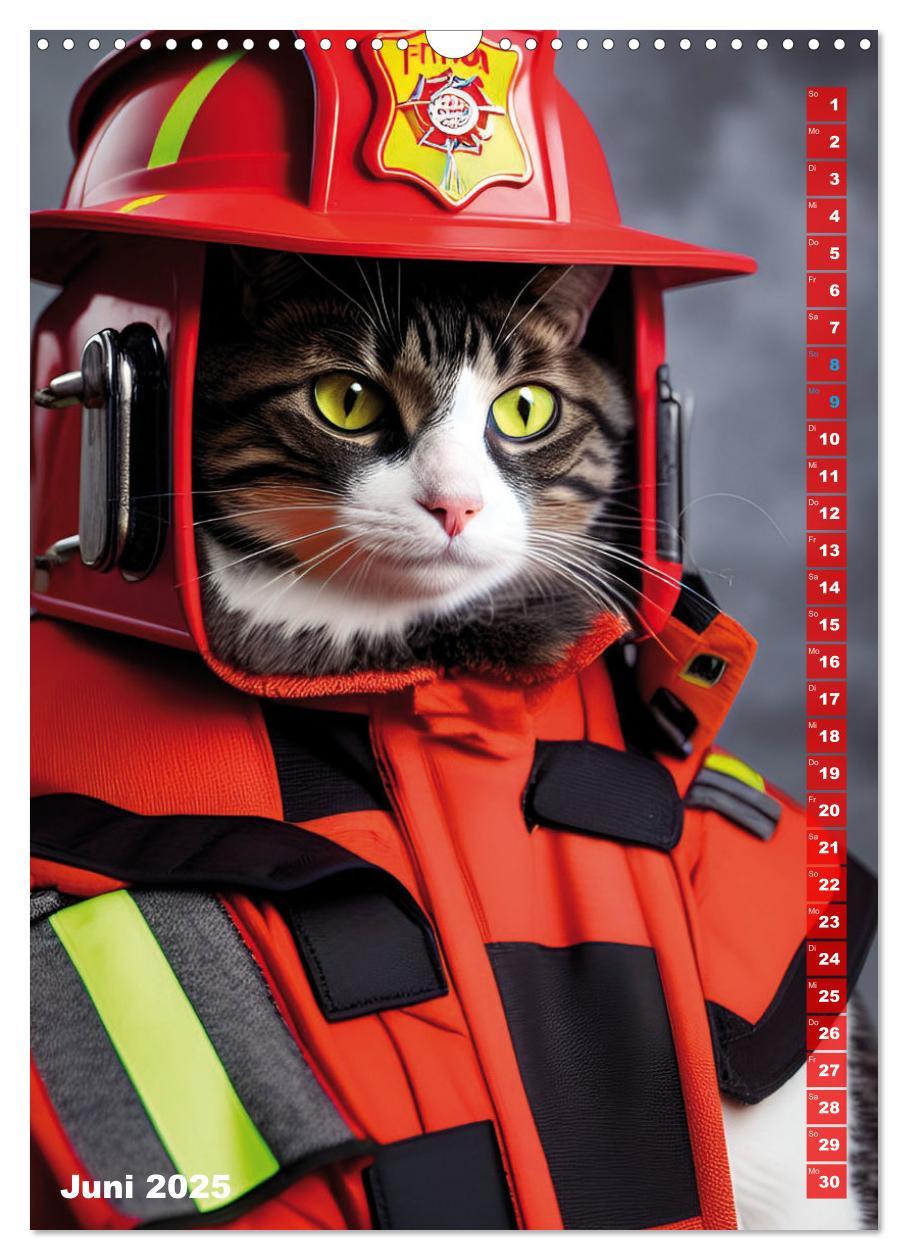 Bild: 9783435883622 | Feuerwehr - Tierischer Feuerwehrkalender (Wandkalender 2025 DIN A3...