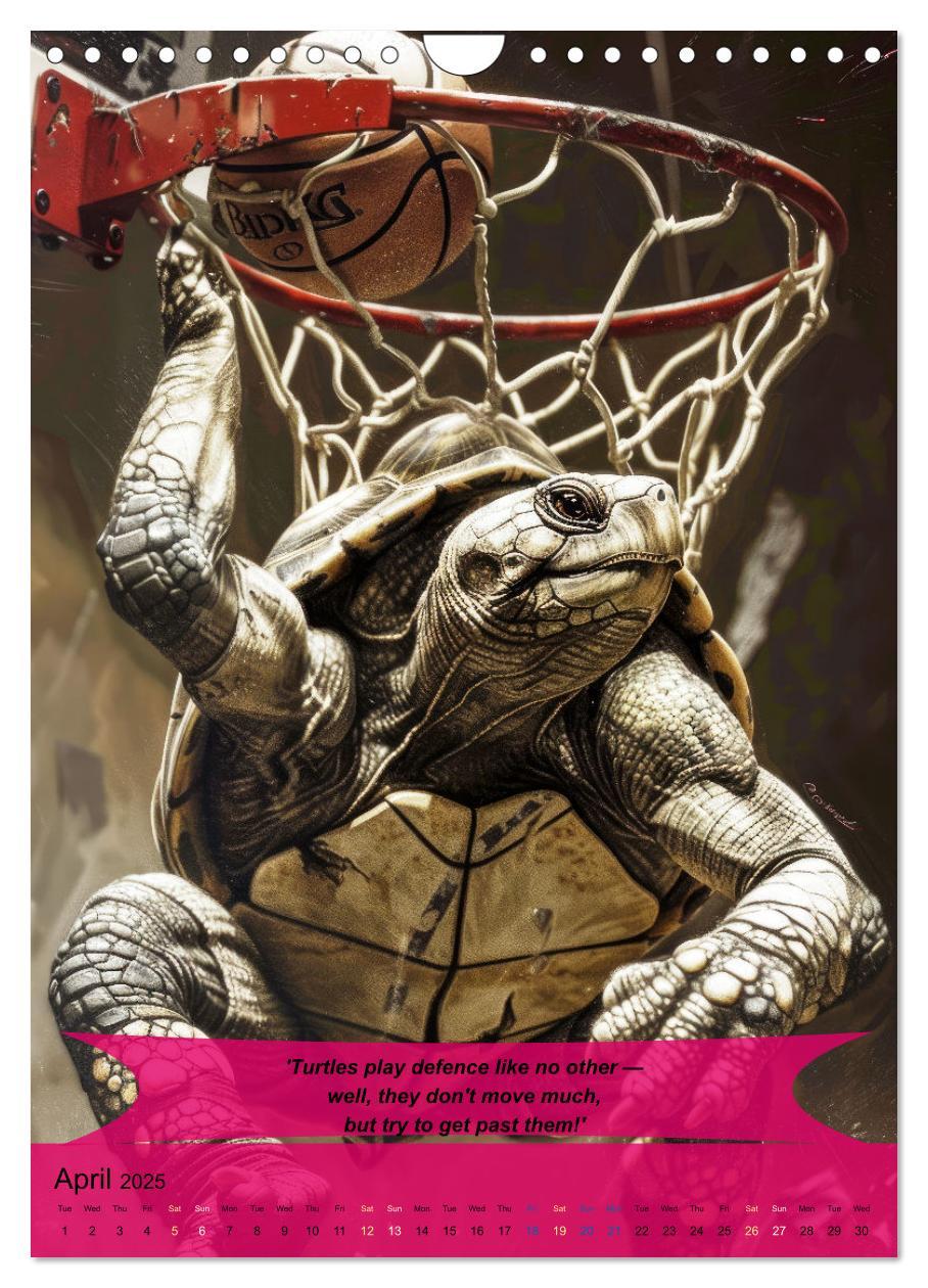 Bild: 9781325986385 | Basketball with funny animals (Wall Calendar 2025 DIN A4 portrait),...