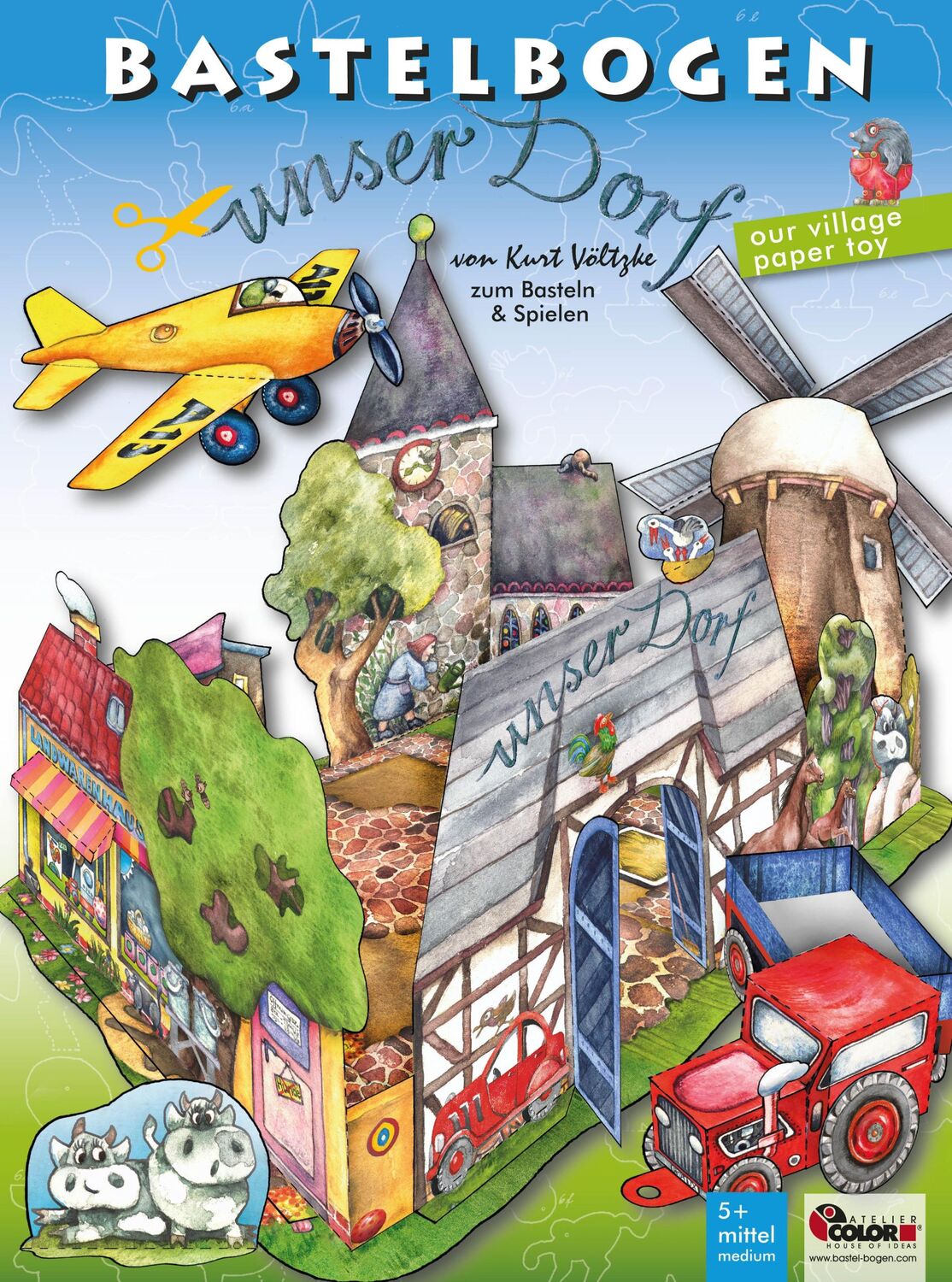 Cover: 4280000272072 | Unser Dorf Bastelbogen | 3d bespielbares Dorf zum Ausschneiden | COLOR