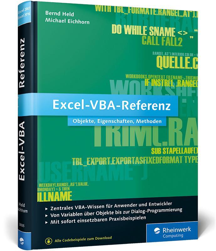 Cover: 9783836238359 | Excel-VBA-Referenz | Objekte, Eigenschaften, Methoden | Held (u. a.)