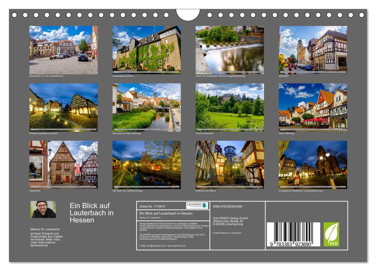 Bild: 9783383923890 | Ein Blick auf Lauterbach in Hessen (Wandkalender 2025 DIN A4 quer),...