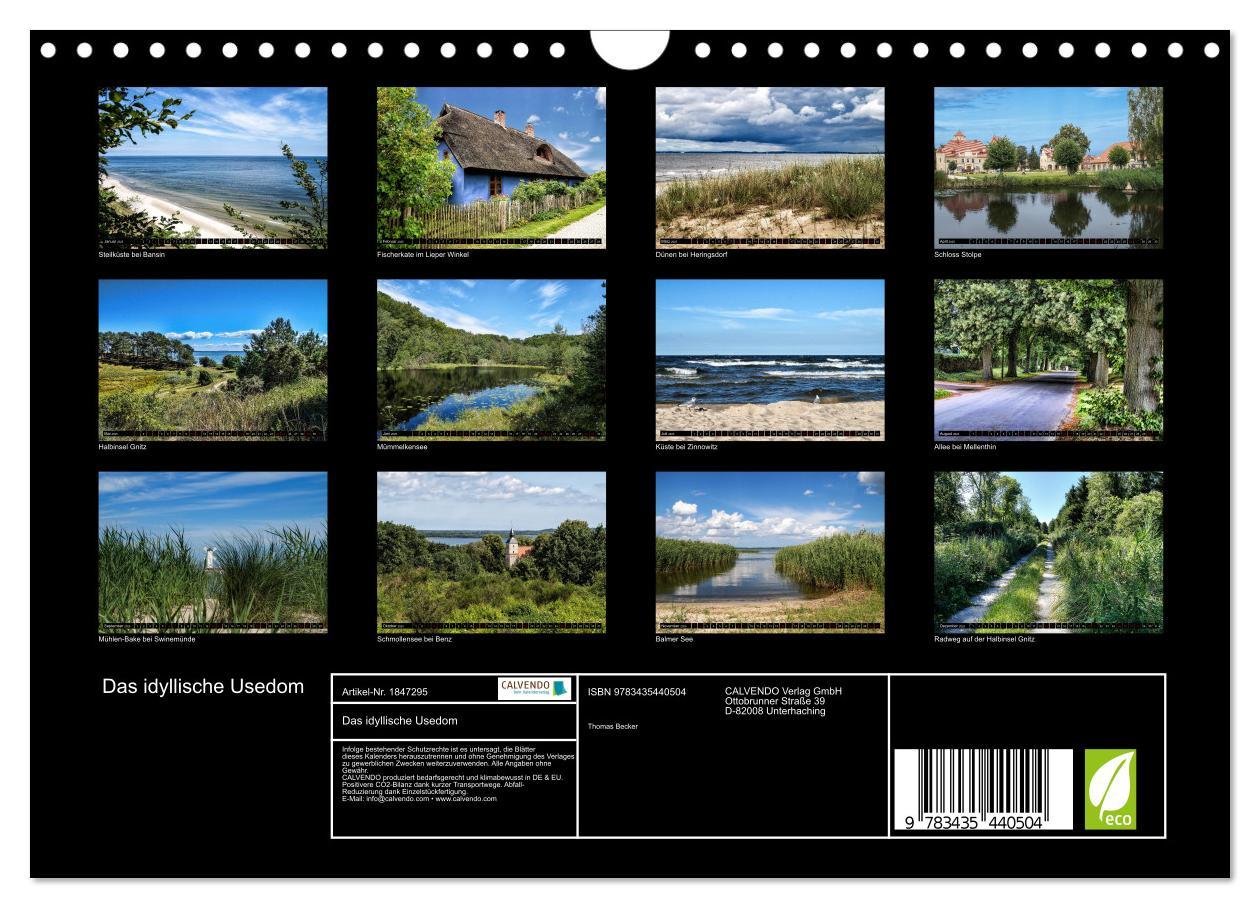 Bild: 9783435440504 | Das idyllische Usedom (Wandkalender 2025 DIN A4 quer), CALVENDO...