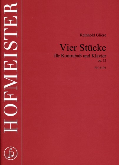Cover: 9790203421931 | 4 Stücke op.32 für Kontrabass und Klavier | Reinhold Glière | Buch