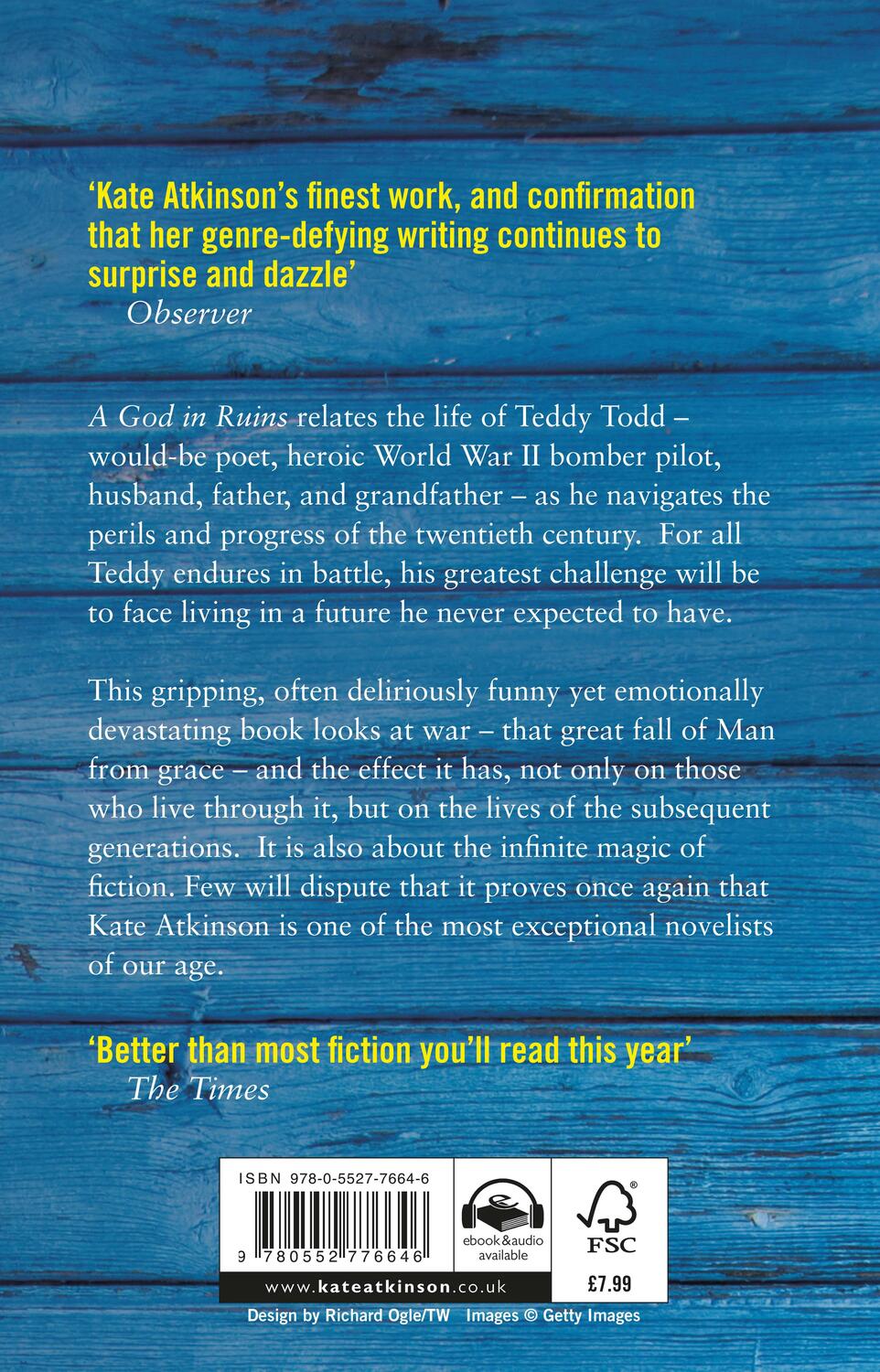 Rückseite: 9780552776646 | A God in Ruins | Costa Novel Award Winner 2015 | Kate Atkinson | Buch