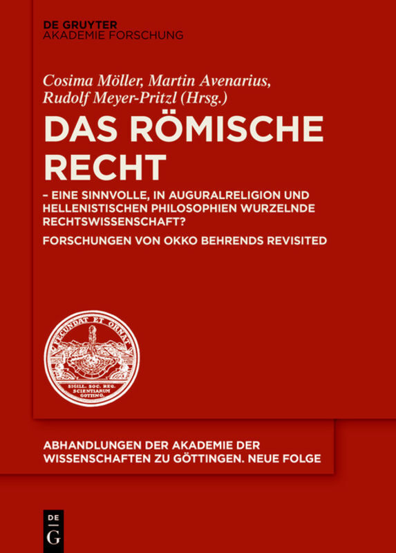 Cover: 9783110716450 | Das Römische Recht | Cosima Möller (u. a.) | Buch | 2020