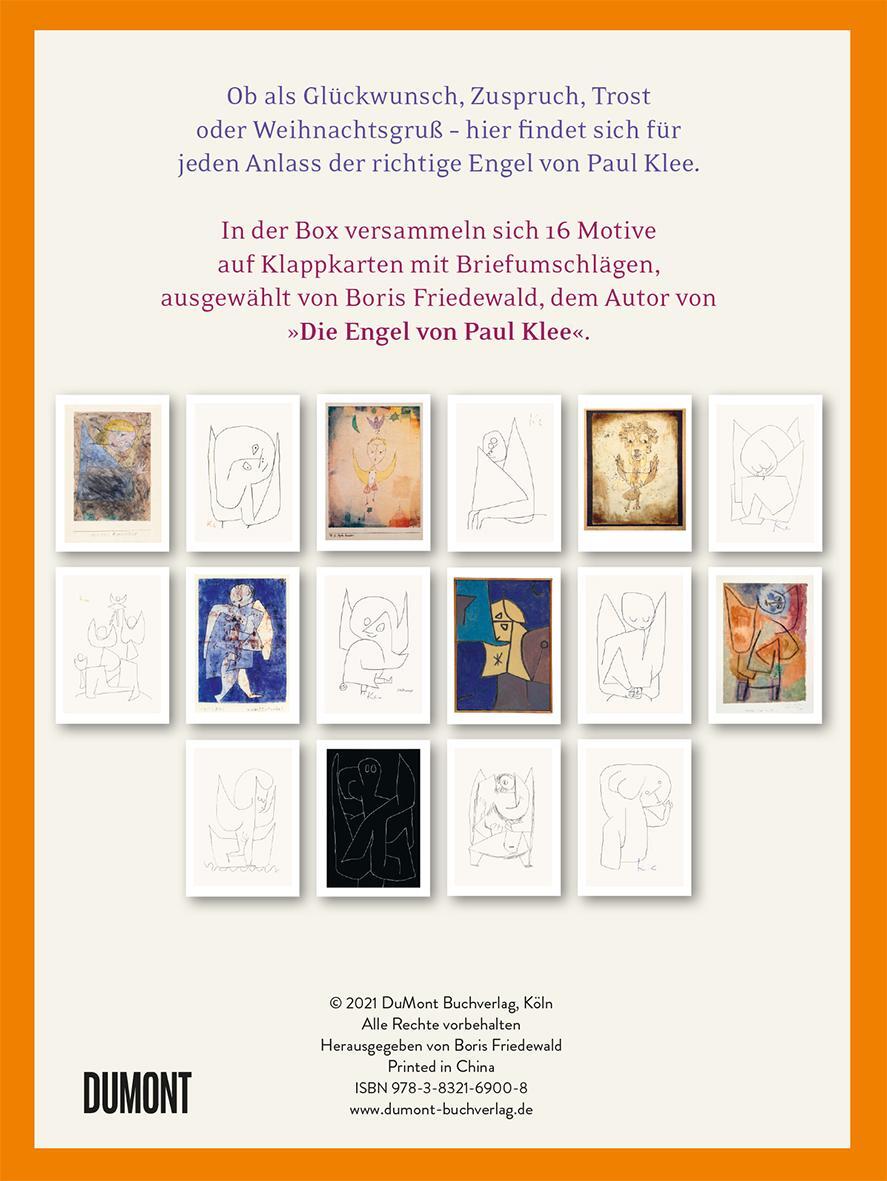 Rückseite: 9783832169008 | Die Engel von Paul Klee | 16 Klappkarten | Boris Friedewald | Buch