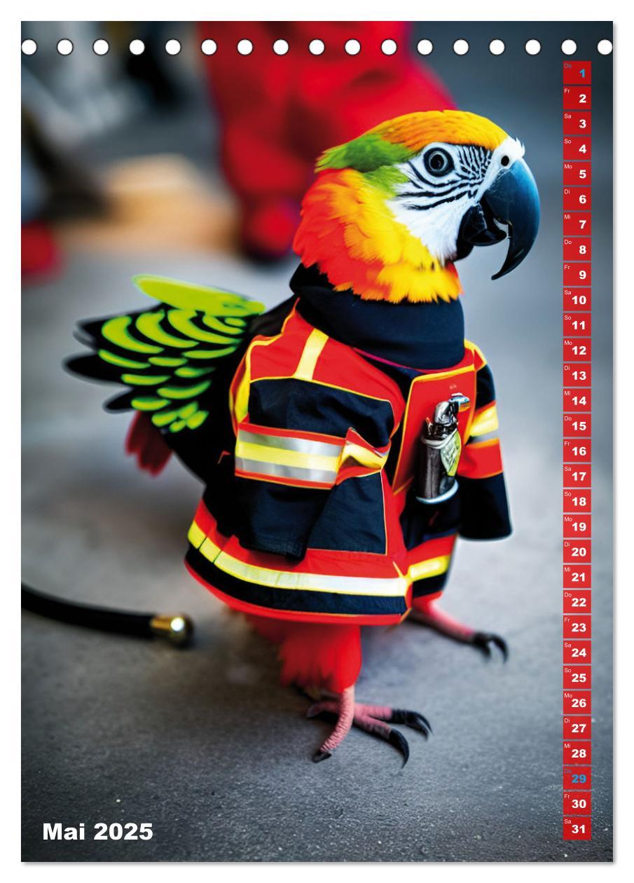 Bild: 9783435882540 | Feuerwehr - Tierischer Feuerwehrkalender (Tischkalender 2025 DIN A5...