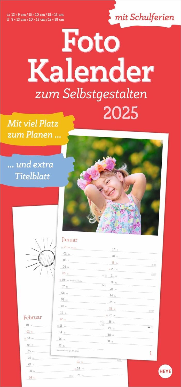 Cover: 9783756407712 | Fotokalender zum Selbstgestalten 2025 | Heye | Kalender | 14 S. | 2025