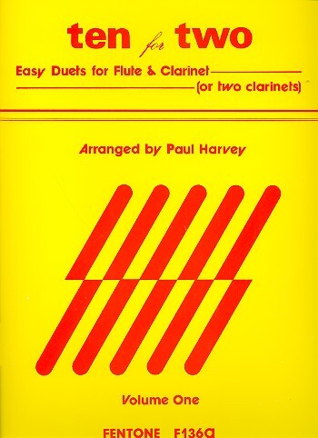 Cover: 9790230001366 | Ten for Two Volume 1 | Easy duets for flute and clarinet | Paul Harvey