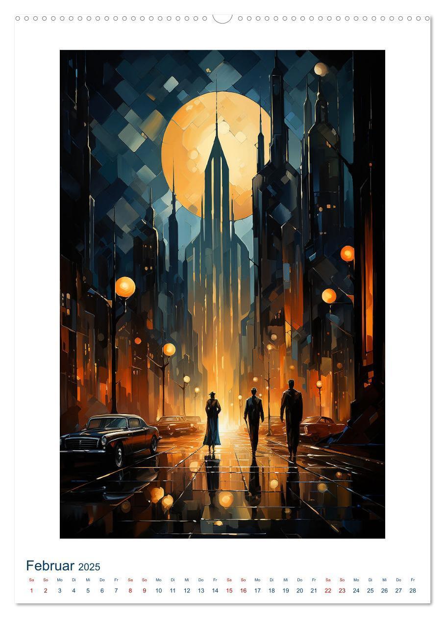 Bild: 9783383828645 | ART DECO City (Wandkalender 2025 DIN A2 hoch), CALVENDO Monatskalender