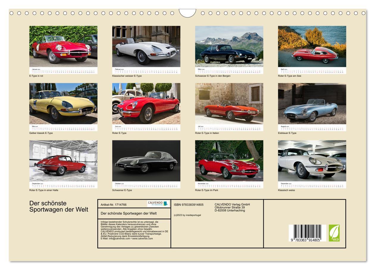 Bild: 9783383914805 | Der schönste Sportwagen der Welt (Wandkalender 2025 DIN A3 quer),...