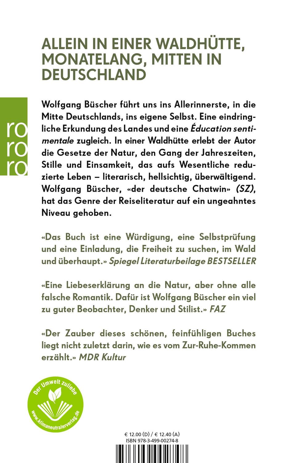 Rückseite: 9783499002748 | Heimkehr | Wolfgang Büscher | Taschenbuch | Deutsch | 2021