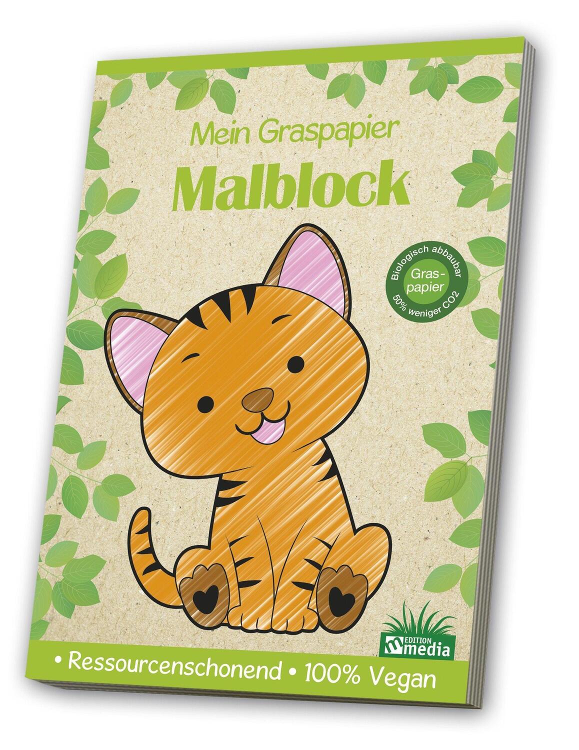 Cover: 4019393988174 | Malblock Graspapier - Kleinkind / Katze | Taschenbuch | Deutsch | 2021