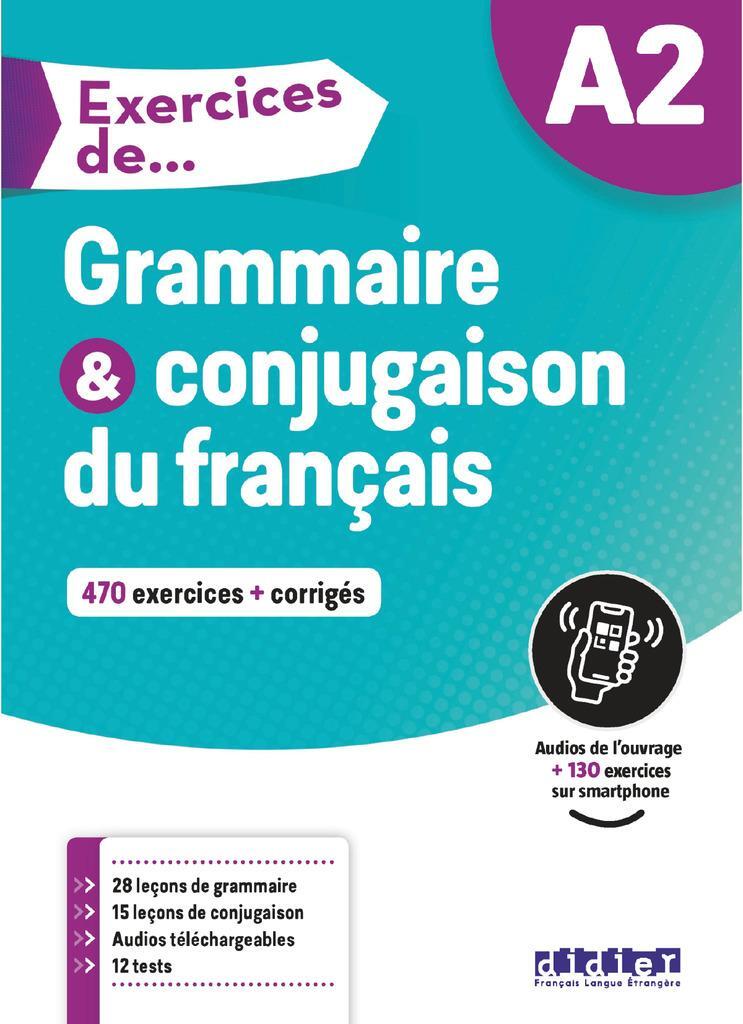 Cover: 9782278095551 | Exercices de... A2: Grammaire & conjugaison du français - 470...