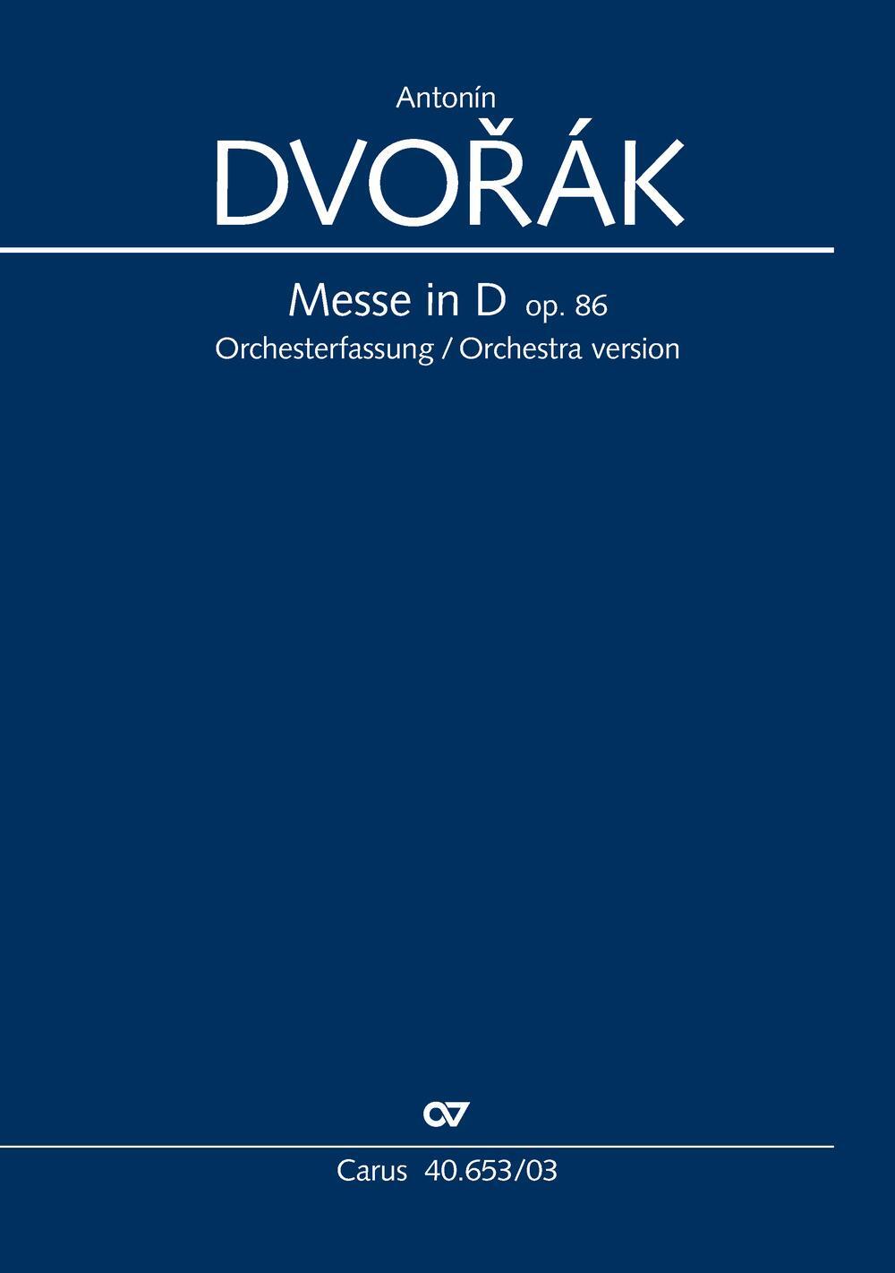 Cover: 9790007089979 | Messe in D | Orchesterfassung | Antonín Dvorák | Taschenbuch | 52 S.