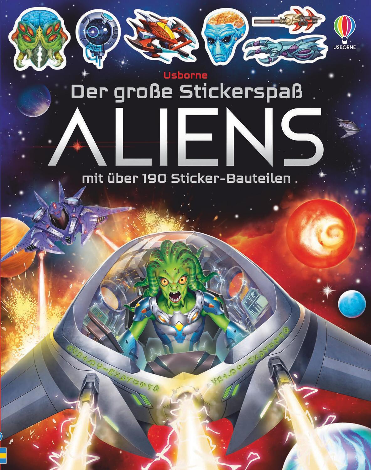 Cover: 9781789414271 | Der große Stickerspaß: Aliens | Simon Tudhope | Taschenbuch | Deutsch