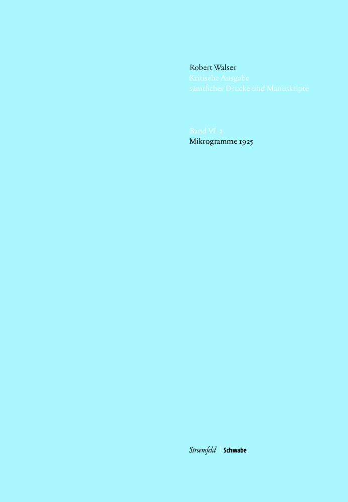Cover: 9783796539251 | Mikrogramme 1925 (I) | Robert Walser | Buch | 405 S. | Deutsch | 2019