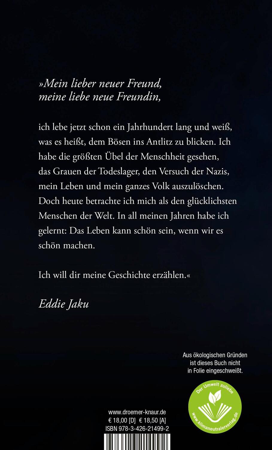 Rückseite: 9783426214992 | Der glücklichste Mensch der Welt | Eddie Jaku | Buch | 220 S. | 2021