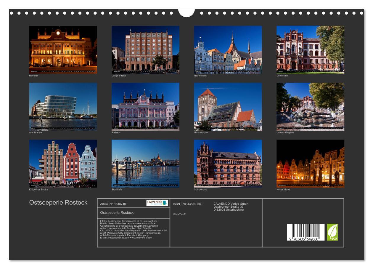 Bild: 9783435549580 | Ostseeperle Rostock (Wandkalender 2025 DIN A3 quer), CALVENDO...