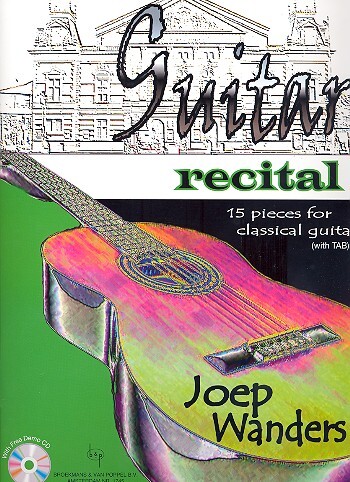 Cover: 9990001036058 | Guitar Recital (+CD) for guitar/tab | Joep Wanders | EAN 9990001036058