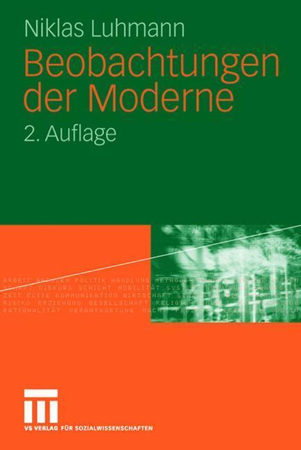 Cover: 9783531322636 | Beobachtungen der Moderne | Niklas Luhmann | Taschenbuch | Paperback