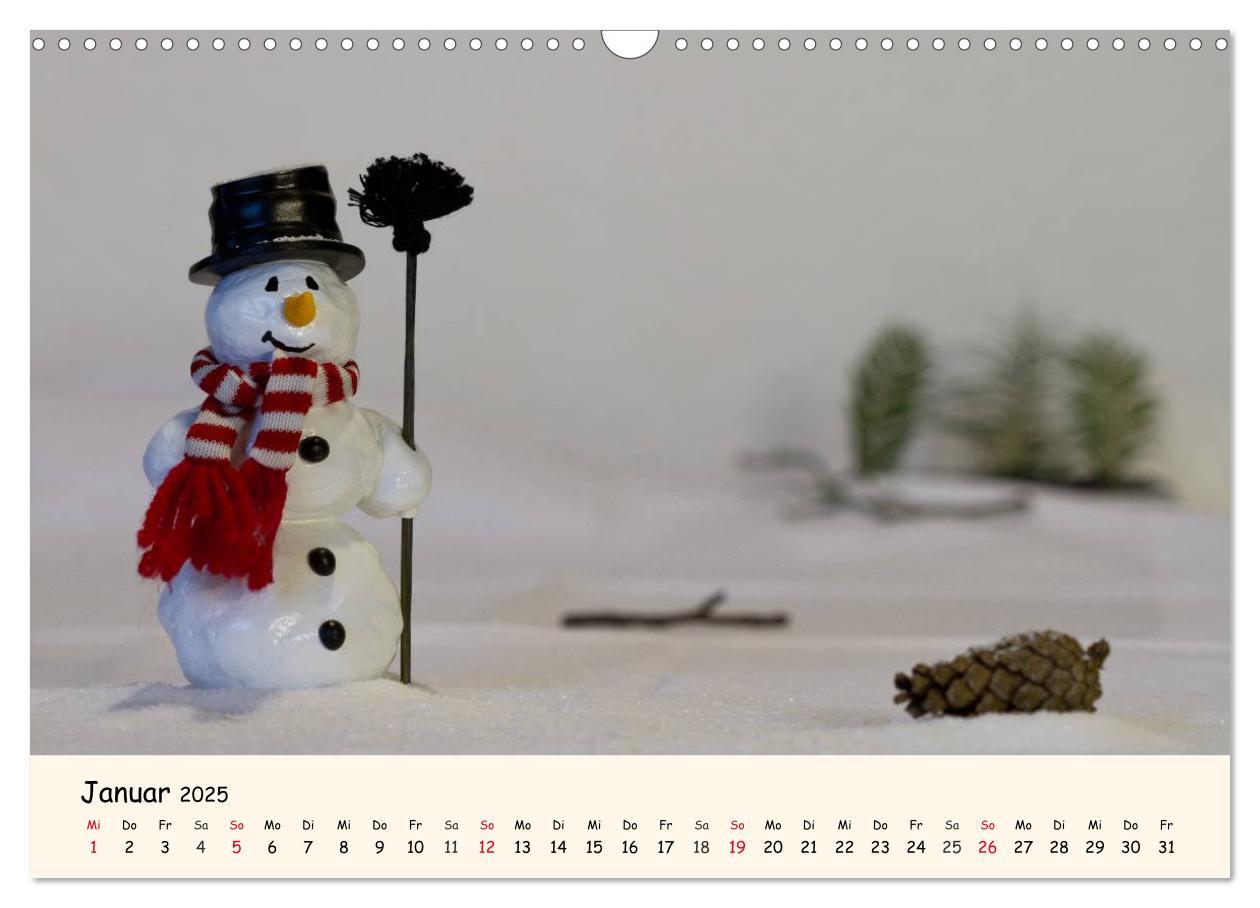 Bild: 9783435812110 | Schneemann des Monats 2025 (Wandkalender 2025 DIN A3 quer),...