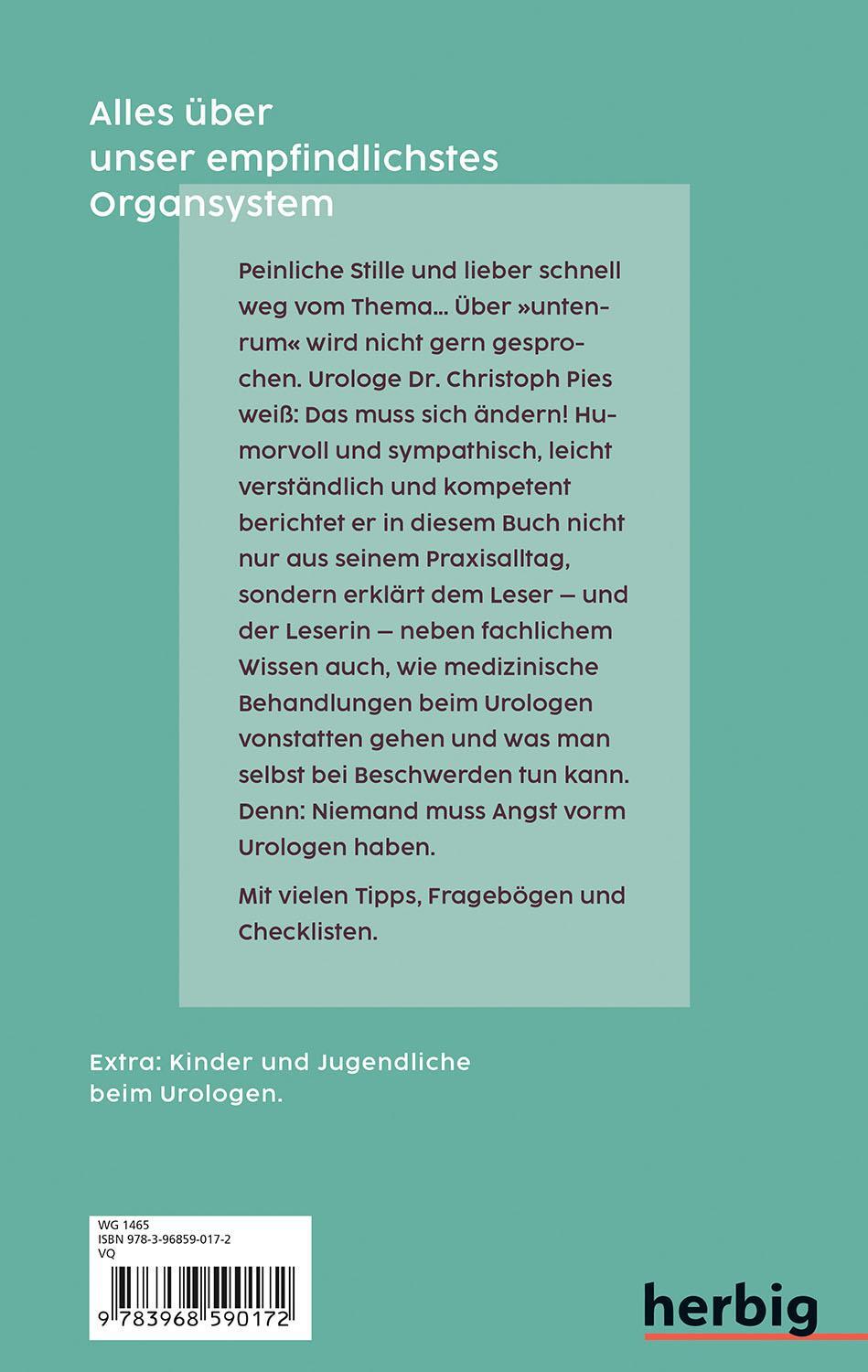 Rückseite: 9783968590172 | Keine Angst vorm Urologen! | Christoph Pies | Taschenbuch | 208 S.