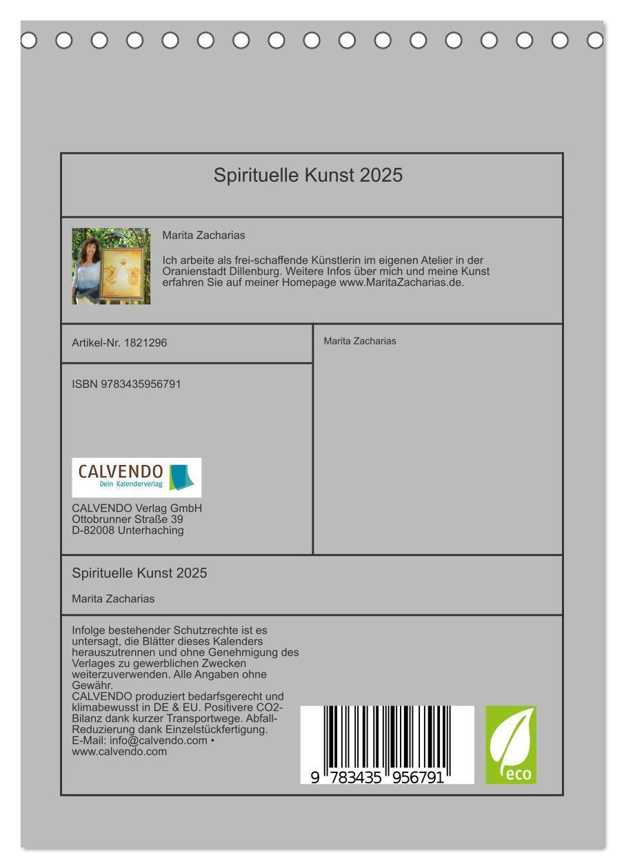 Bild: 9783435956791 | Spirituelle Kunst 2025 (Tischkalender 2025 DIN A5 hoch), CALVENDO...