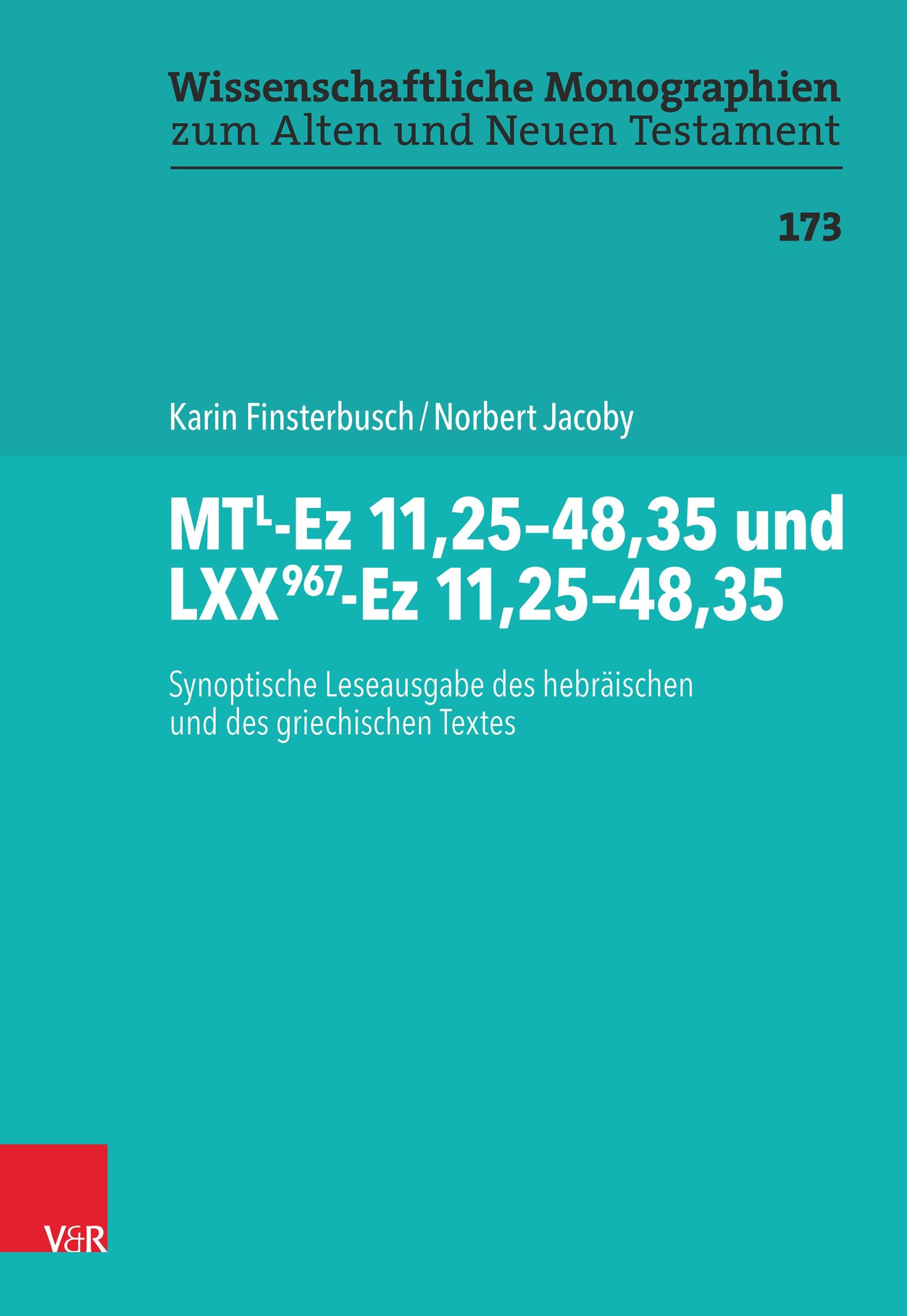 Cover: 9783525560839 | MTL-Ez 11,25-48,35 und LXX967-Ez 11,25-48,35 | Finsterbusch | Buch