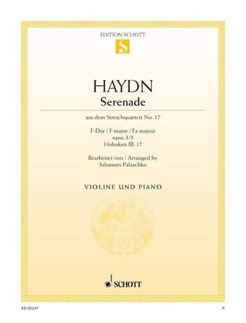 Cover: 9790001088022 | Serenade F Opus 3/5 | Franz Joseph Haydn | Buch | Schott Music