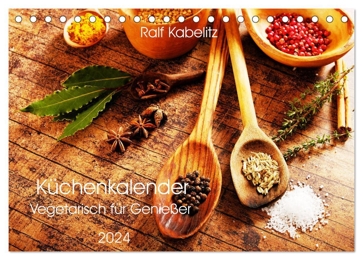 Cover: 9783383226564 | Küchenkalender Vegetarisch für Genießer 2024 (Tischkalender 2024...
