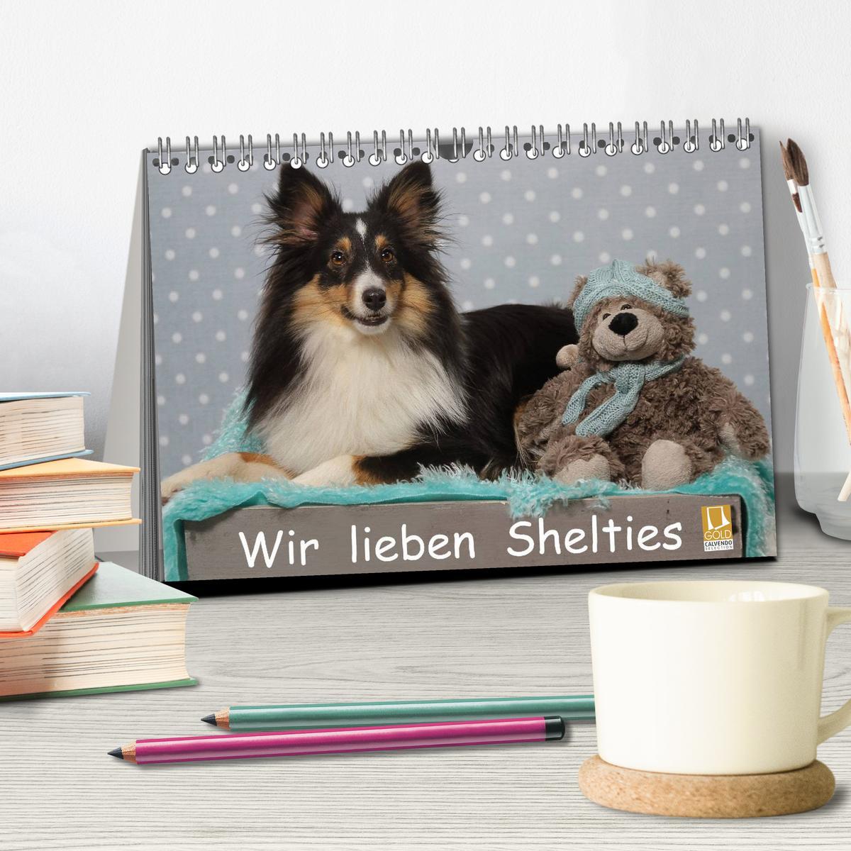 Bild: 9783435598021 | Wir lieben Shelties (Tischkalender 2025 DIN A5 quer), CALVENDO...