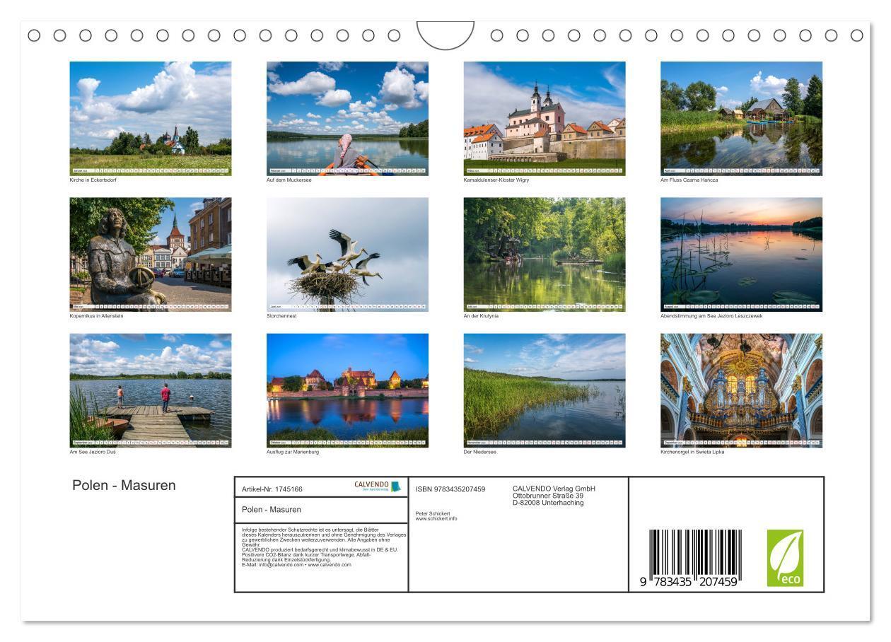 Bild: 9783435207459 | Polen - Masuren (Wandkalender 2025 DIN A4 quer), CALVENDO...