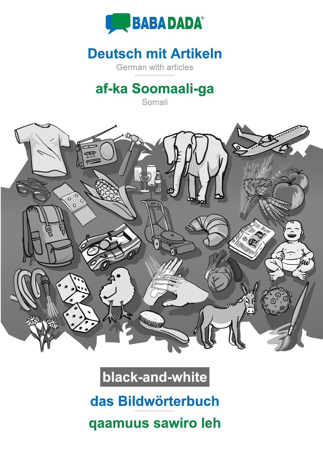 Cover: 9783752208290 | BABADADA black-and-white, Deutsch mit Artikeln - af-ka Soomaali-ga,...