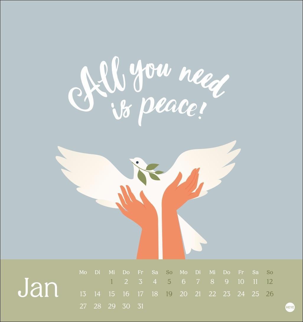 Bild: 9783756408597 | Peace Postkartenkalender 2025 | Kalender | Postkartenkalender Heye