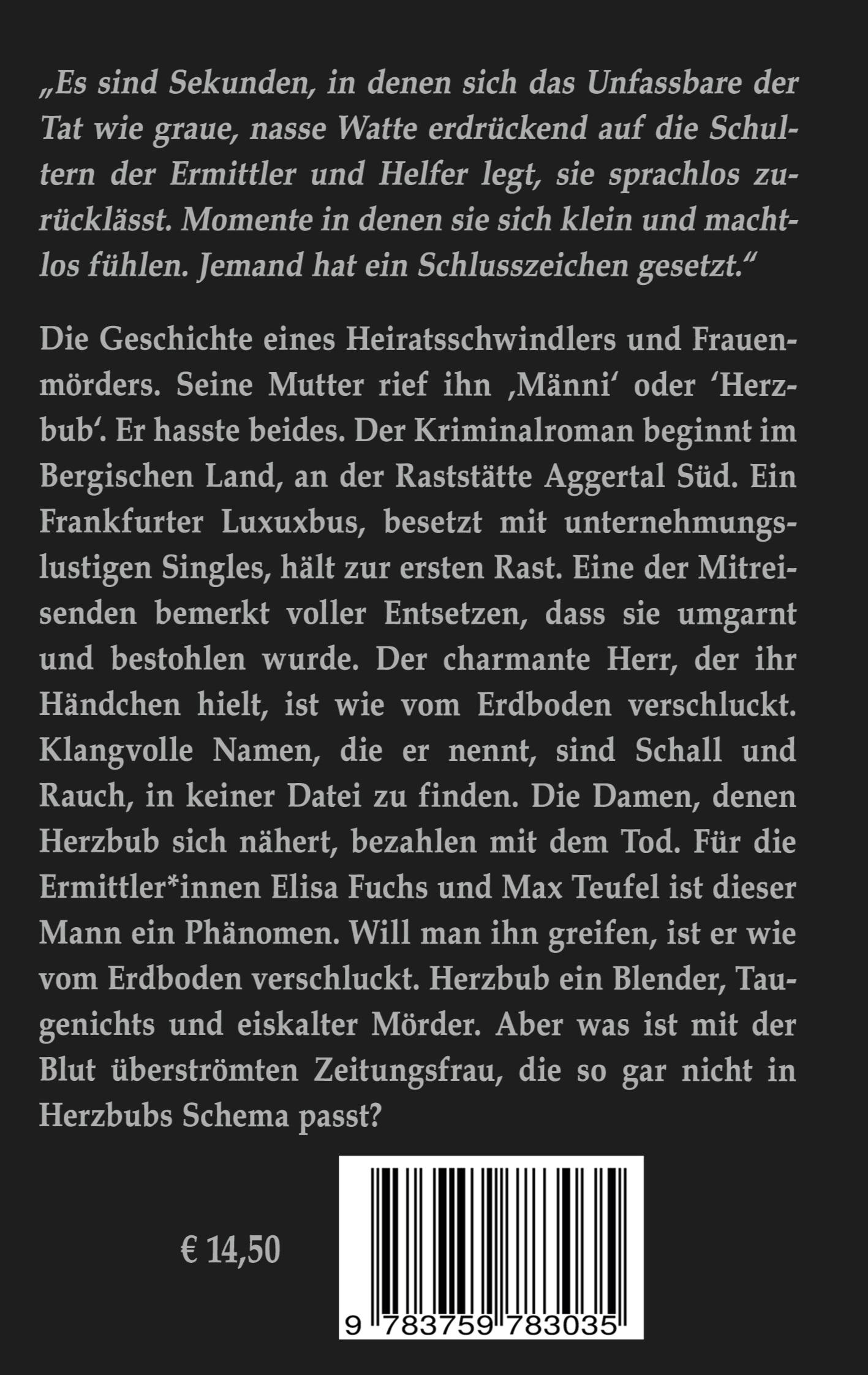 Rückseite: 9783759783035 | Herzbub | Kriminalroman | Barbara Stewen | Taschenbuch | 308 S. | 2024