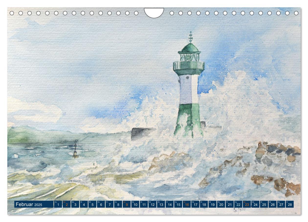 Bild: 9783435075317 | Rügen Impressionen in Aquarell (Wandkalender 2025 DIN A4 quer),...