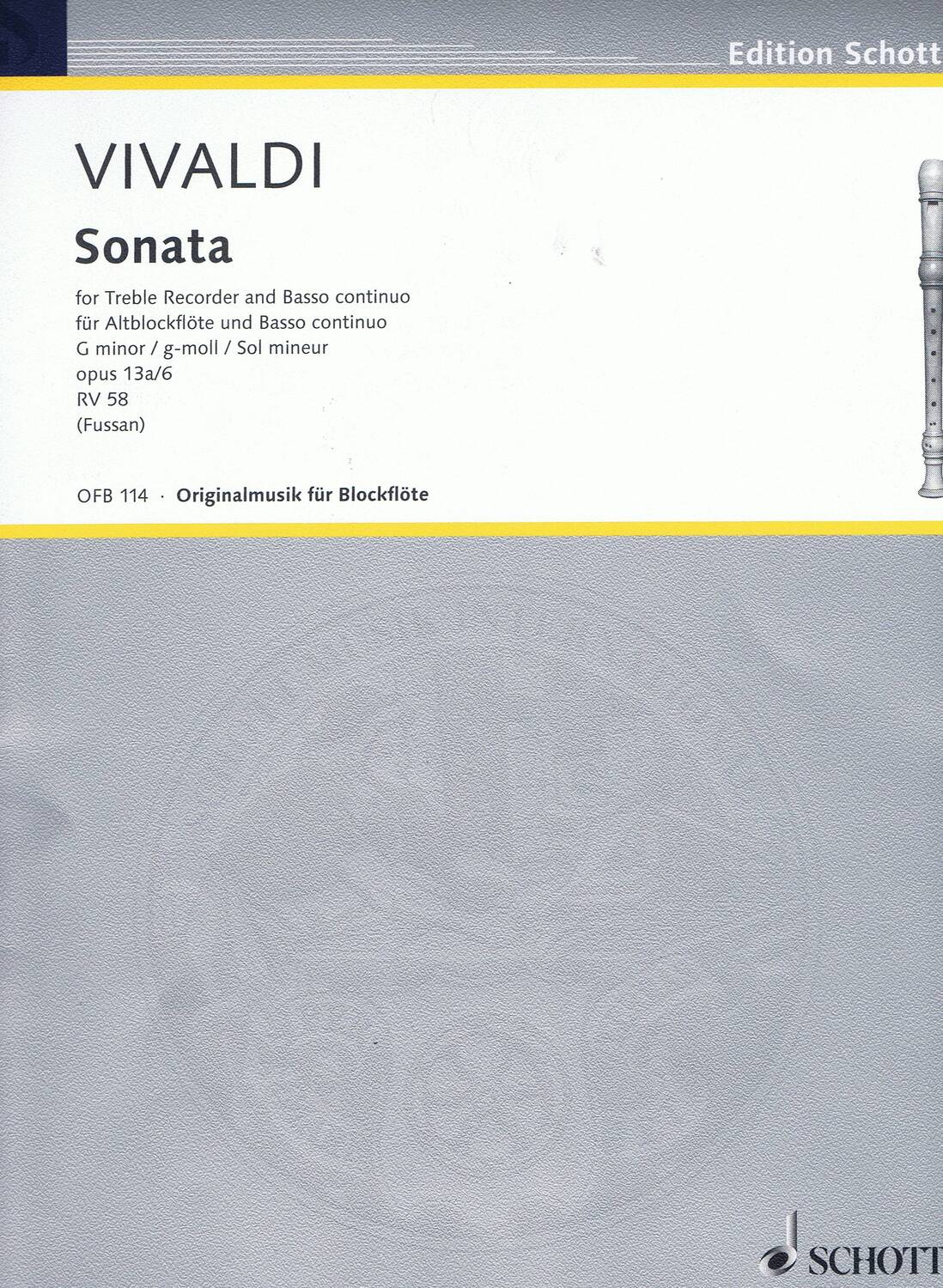 Cover: 9790001100052 | Sonata in G minor Op 13a/6 | Schott Music | EAN 9790001100052
