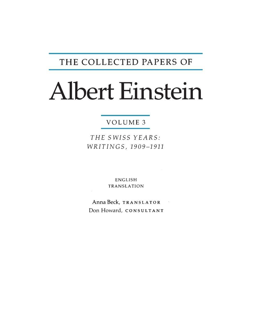 Cover: 9780691102504 | The Collected Papers of Albert Einstein, Volume 3 (English) | Einstein