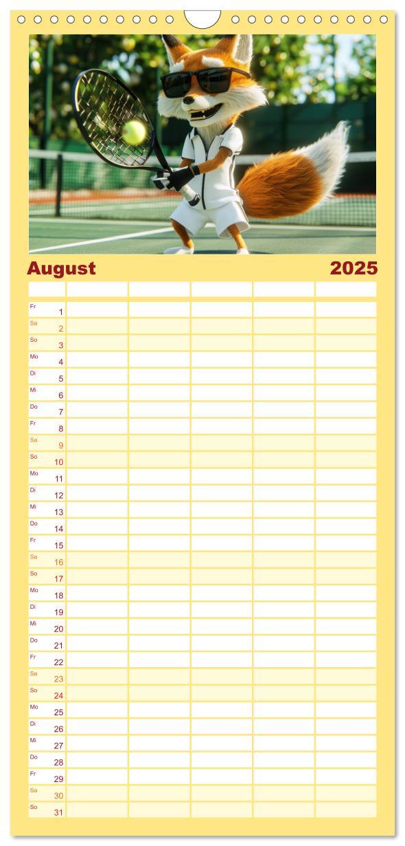 Bild: 9783457191767 | Familienplaner 2025 - Der tierisch lustige Tennis-Kalender mit 5...