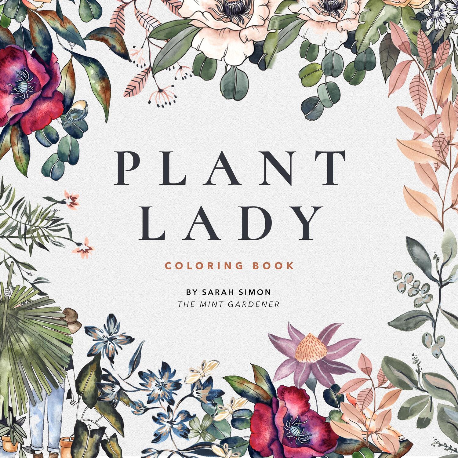 Cover: 9781944515881 | The Plant Lady: A Floral Coloring Book with Succulents and Flowers